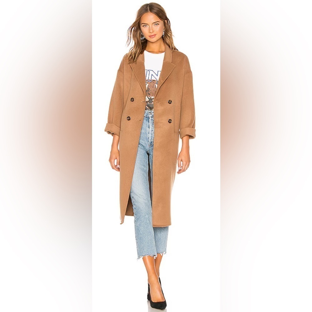 ANINE BING Dylan Coat Wool Cashmere Camel XS